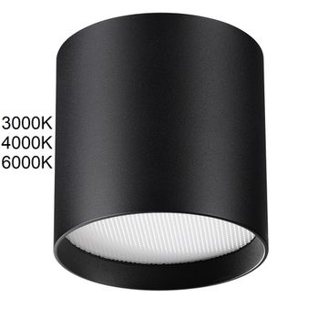 Накладной светодиодный светильник 8W 3000-6000K 7129/8CL черный Oben Odeon Light