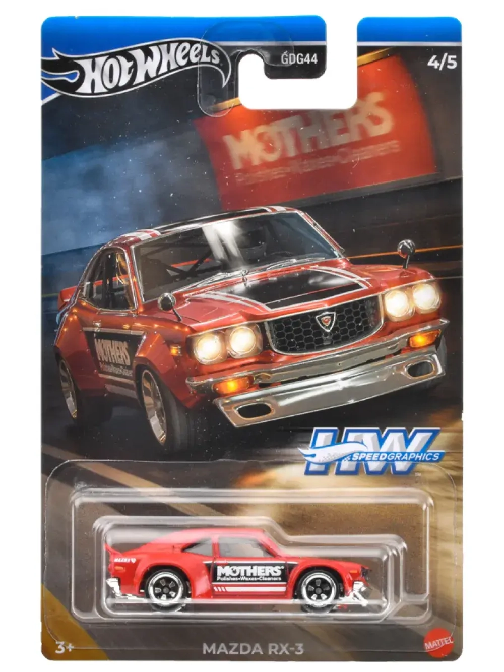 Машинка Хот Вилс Speed Graphics Mazda RX-3 GDG44 HRT07