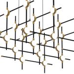 Люстра Molecular 30 black/gold