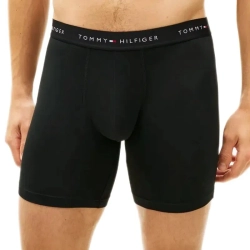 Мужские спортивные боксеры Tommy Hilfiger Stretch Microfiber Long Boxer 3P - black