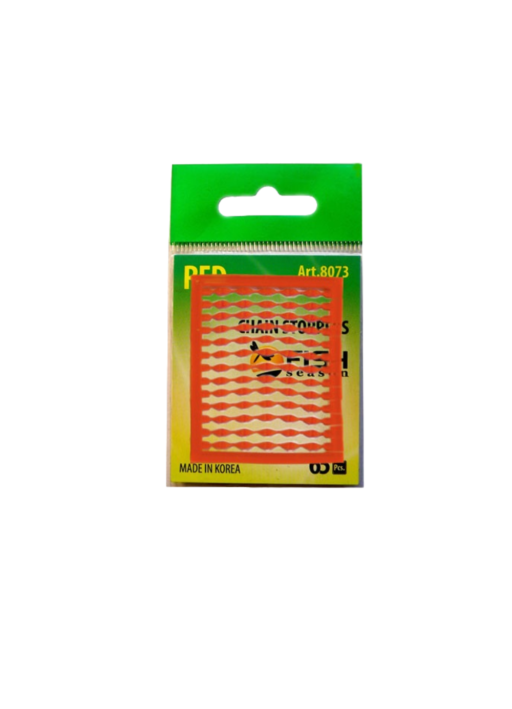 Мягкий стопор рыболовный Fish Crystal на рамке для бойлов Chain Stoppers 8073 красный ( 5 упаковок )