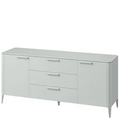 Тумба Type, массив дуба, 2 двери, 3 ящика (светло-серый RAL 7035)