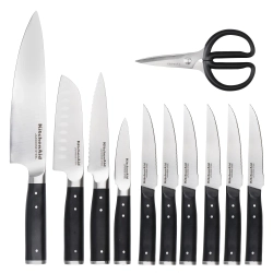 KitchenAid Набор из 10 ножей + ножницы в блоке с точилкой Gourmet EAN 5057982000745