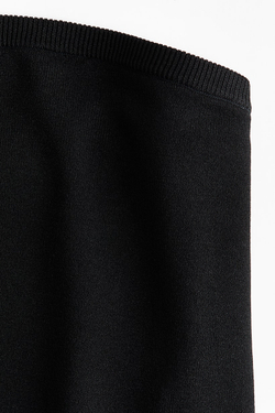 H&M X WARDROBE.NYC Трикотажный топ без бретелей, черный