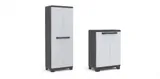 Keter Комплект для хранения:  Хозяйственный шкаф Linear Tall Cabinet + Шкаф хозяйственный Linear Base Cabinet — фото 1
