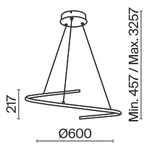 Подвесной светодиодный светильник Maytoni Curve MOD242PL-L33BK