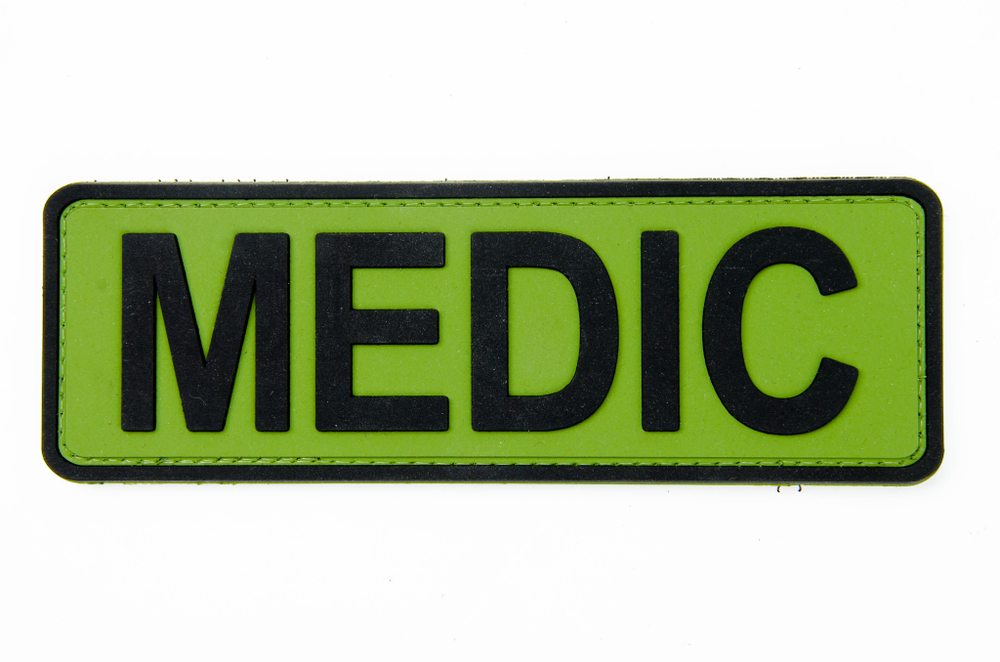 Шеврон Medic PVC 5х15 см. Олива