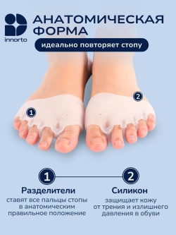 Разделитель пальцев ног с бурсопротектором