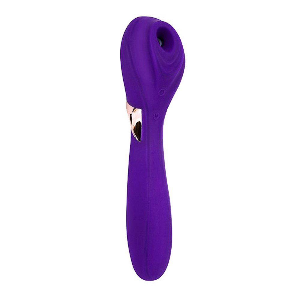Фиолетовый вакуумный стимулятор 18,4см с вибрацией Bior Toys Cosmo CSM-23182