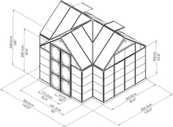 Садовый павильон - оранжерея Palram Victory Orangery 12 x 10 ft