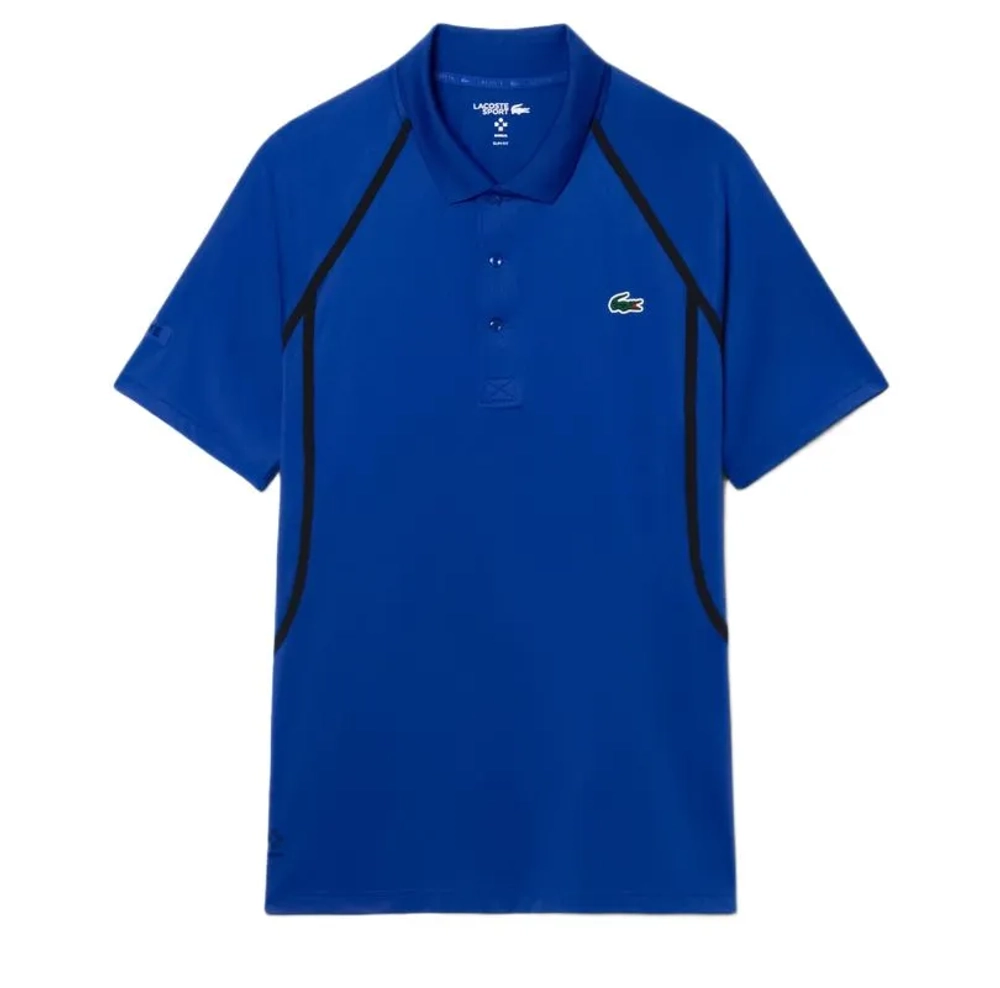 Мужское теннисное поло Lacoste Tennis x Daniil Medvedev - gentian blue