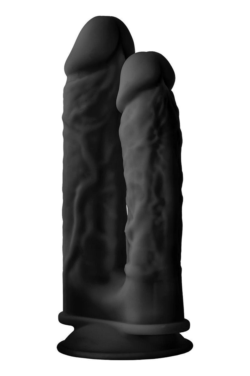 Черный анально-вагинальный фаллоимитатор Double Penetrator - 19,5 см. (Цвет: черный)