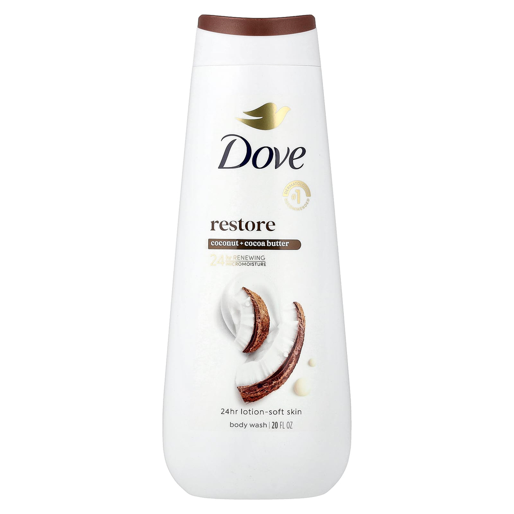 Dove, восстанавливающий гель для душа, кокос и какао-масло, 591 мл (20 жидк. унций)
