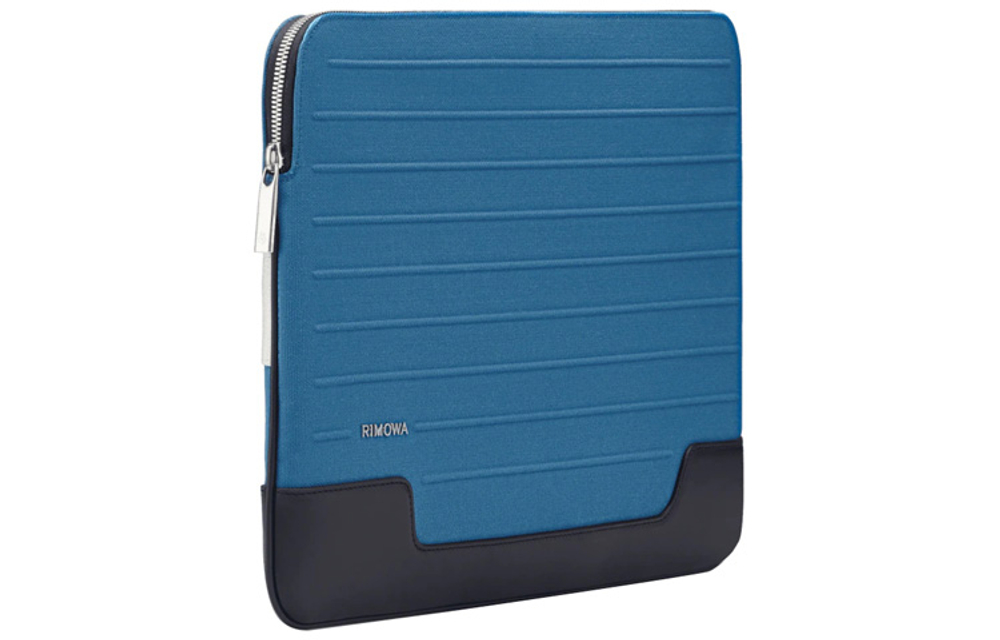 RIMOWA Never Still 5.5L Canvas With Full Grain Leather Laptop Clutch Bag Unisex Sea Blue