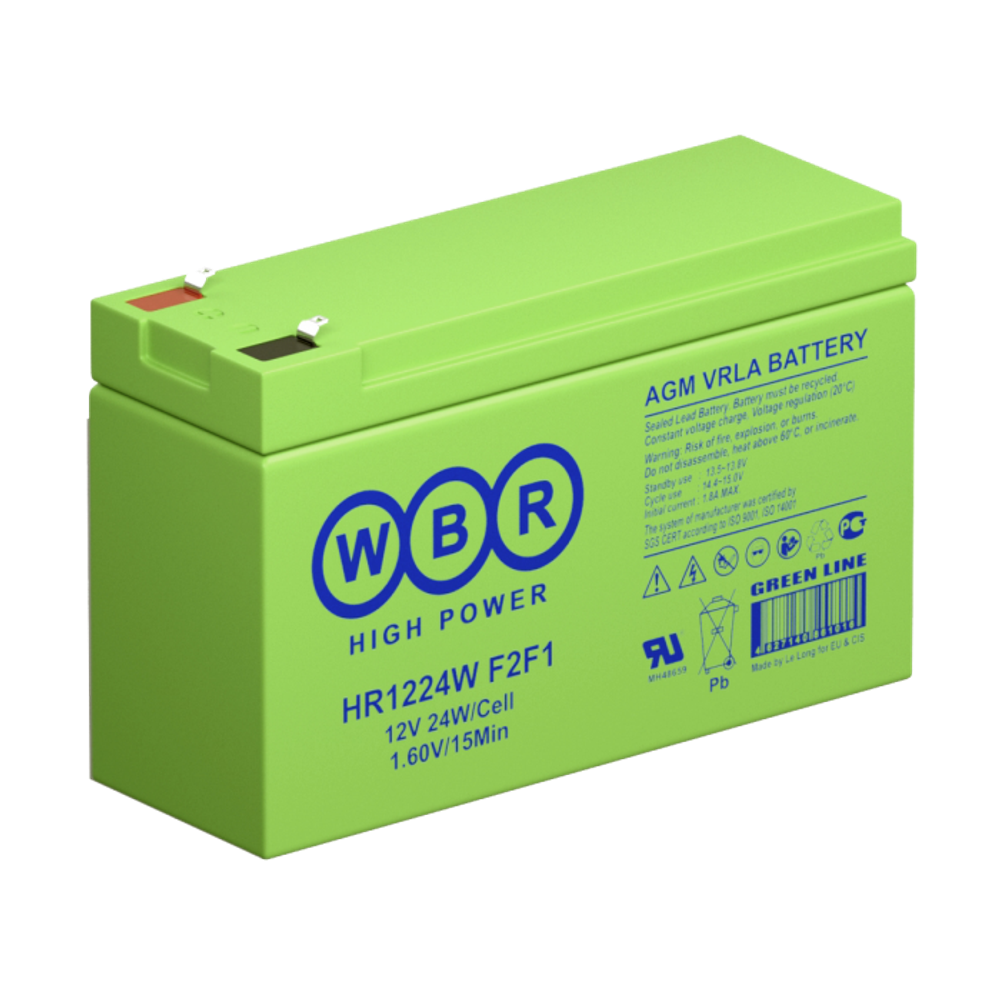 Аккумулятор WBR HR1224W F2F1 - AGM ( 12В / Ач ) Аккумулятор WBR HR1224W F2F1 - AGM ( 12В / Ач )