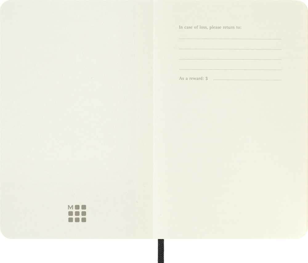 Блокнот Moleskine CLASSIC SOFT (QP613) 9x14см 192стр. нелинованный, мягкая обложка, черный