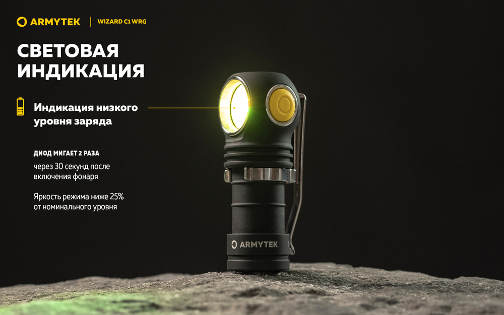 Фонарь Armytek Wizard C1 WRG Белый