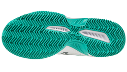 Женские Кроссовки теннисные Mizuno Breakshot 3 CC - white/iron gate/turquoise