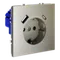 Розетка с USB A+C с заземлением и защитными шторками Voltum S70 Шелк VLS040504