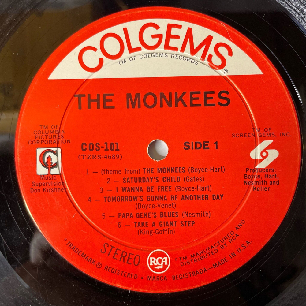 Винтажная виниловая пластинка LP The Monkees (USA 1966) I Wanna Be Free