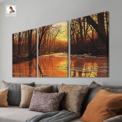 Картина karTTina "Затонувшие деревья", 150 см х 70 см