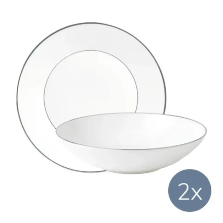 Wedgwood Джаспер Конран Платиновый обеденный сервиз на 2 персоны 50161609540 + 50161609593