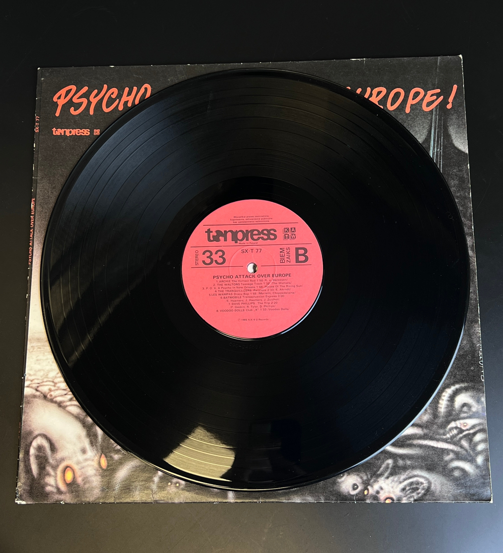 LP Psycho Attack Over Europe. Зарубежный рок. Виниловая пластинка 12 дюймов. Польша