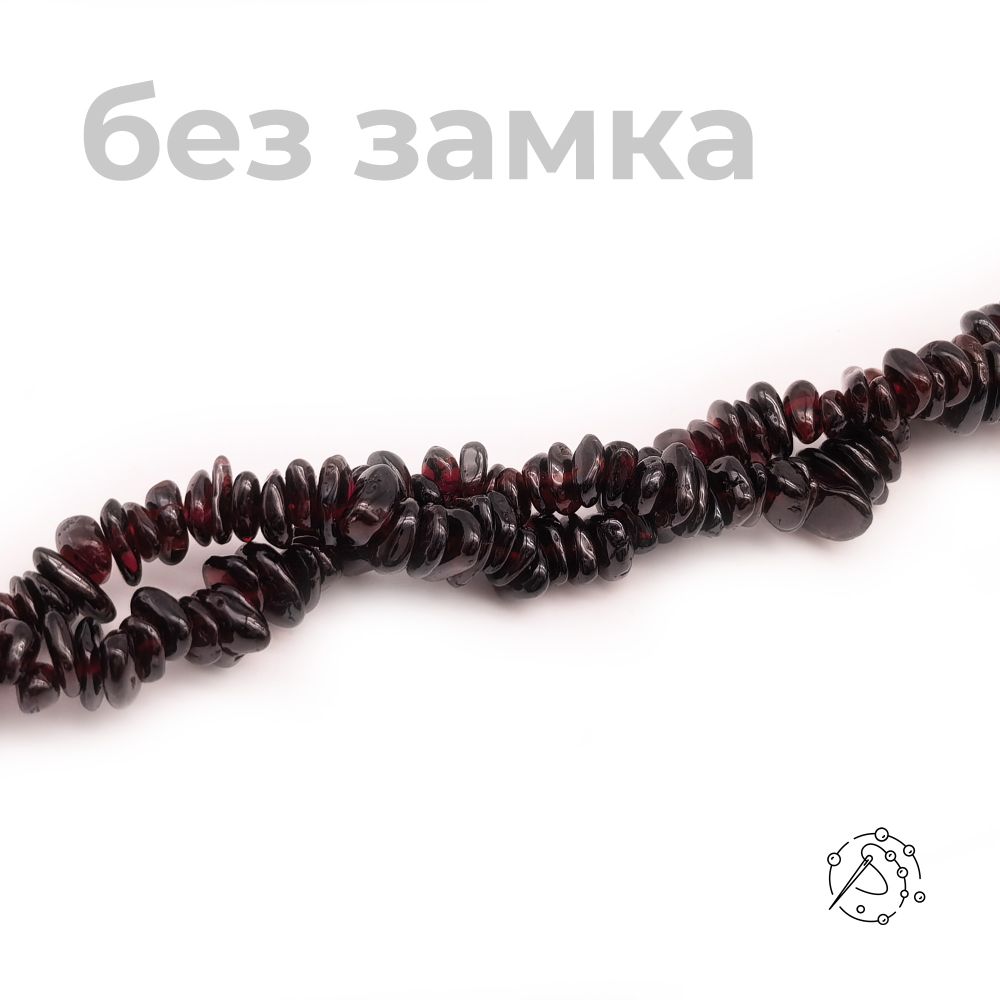 Нить бусин (крошка) из граната