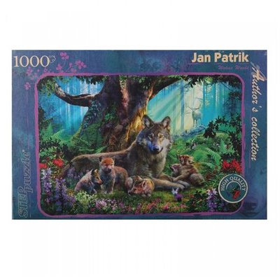 Пазл Step Puzzle "Лесные Волки", 1000 элементов, картон, авторская коллекция, от 12 лет