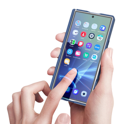 Усиленный чехол синего цвета с MagSafe для Samsung Galaxy Z Fold 7, серия Expn Series Magnetic от Dux Ducis