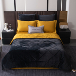 КПБ на резинке Сатин Velvet Premium с Одеялом VPR006, Евро, 4 наволочки,простынь 160*200*25