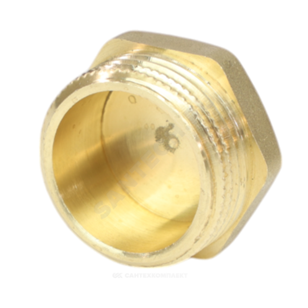 Заглушка латунь Ду 15 (1/2") НР LD LD.65.505.15