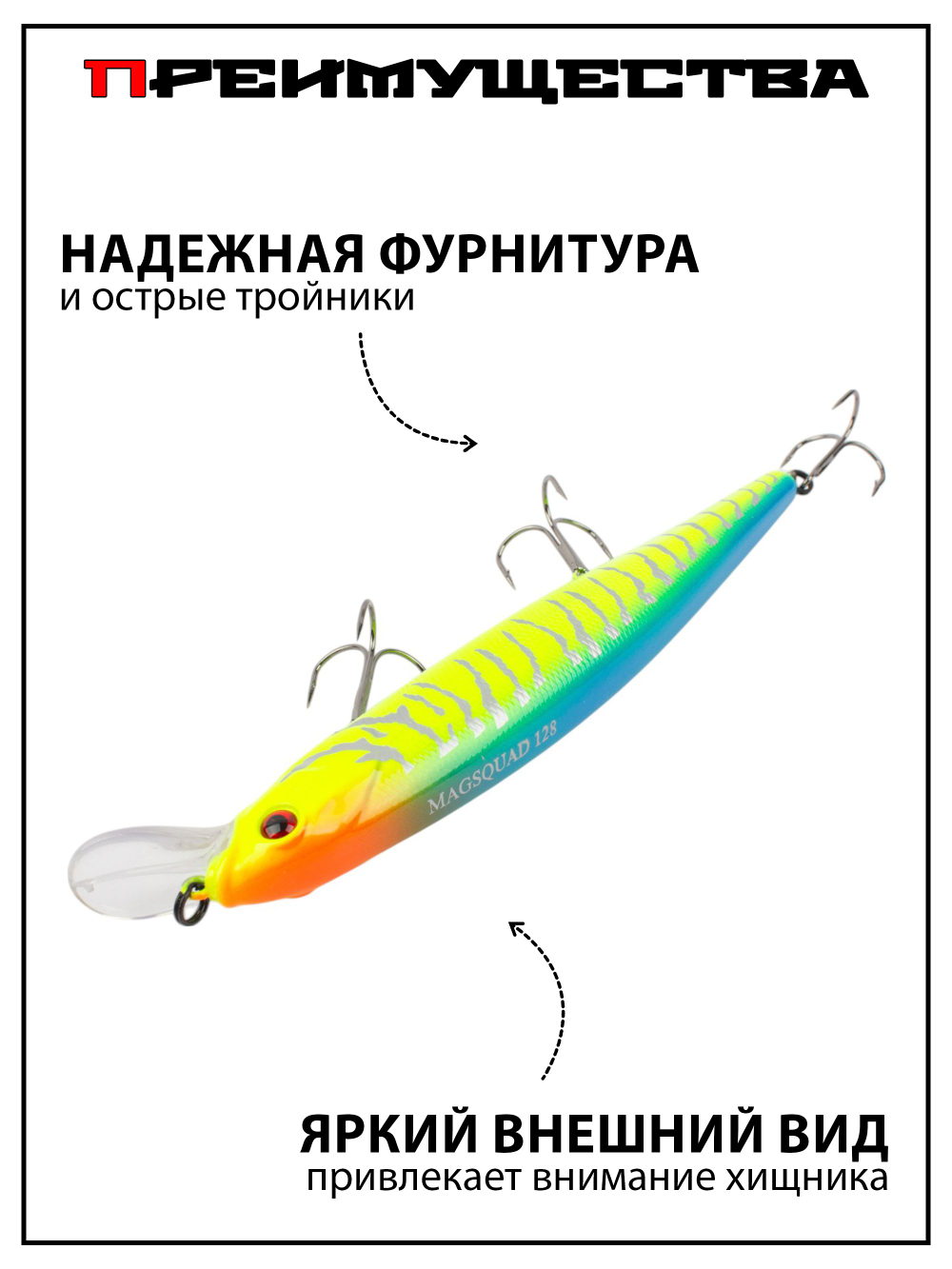 Воблер Минноу MAGSQUAD, 128 мм, 21 г, цвет #19
