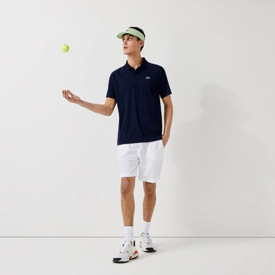 Мужское теннисное поло Lacoste SPORT Breathable Run-Resistant Interlock Polo Shirt - navy blue