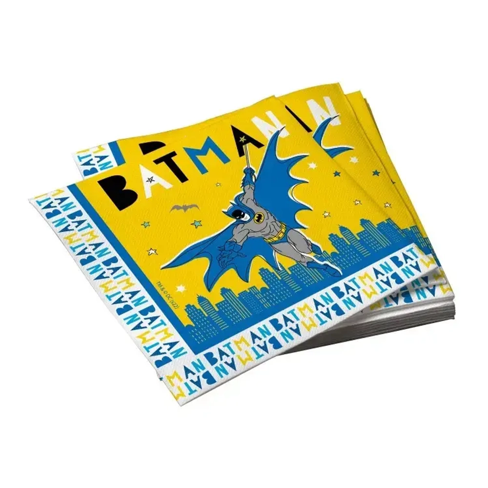 Салфетки бумажные 33*33см Batman 3 сл., 20л