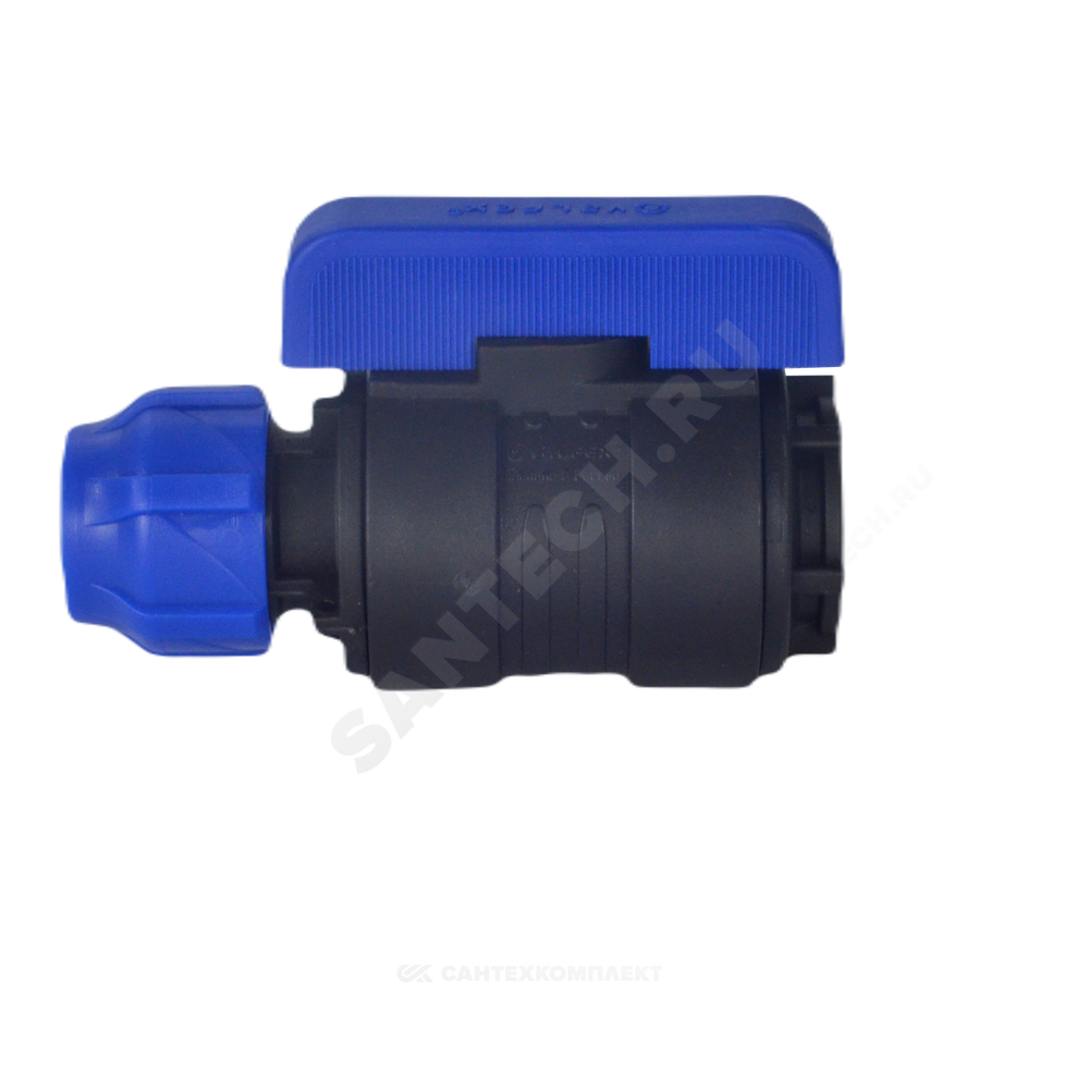 Кран шаровой компрессионный ПЭ Дн 63х2" ВР Ру16 VALFEX 1210012563200