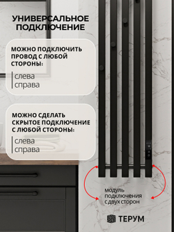 Полотенцесушитель Марко 5 Про 90х23 черный