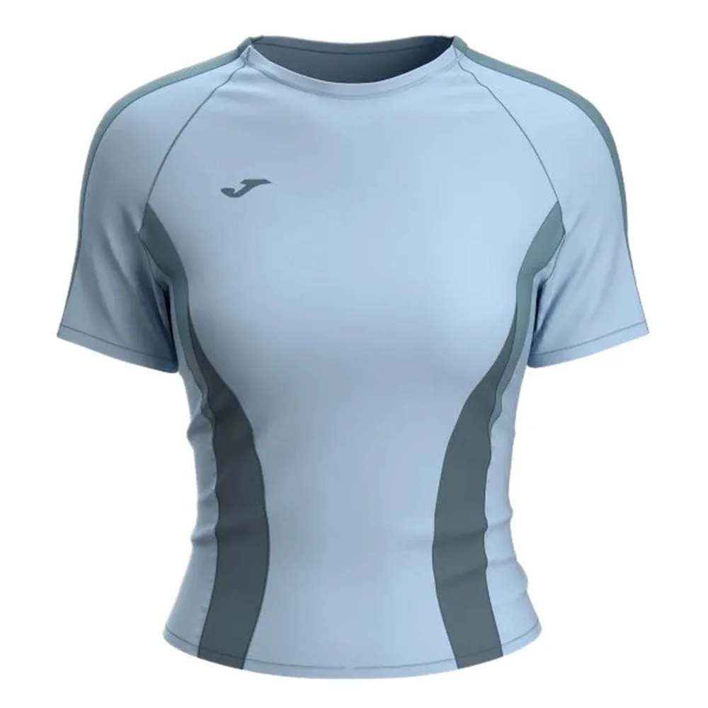 Женская теннисная футболка Joma Challenge Short Sleeve - sky blue