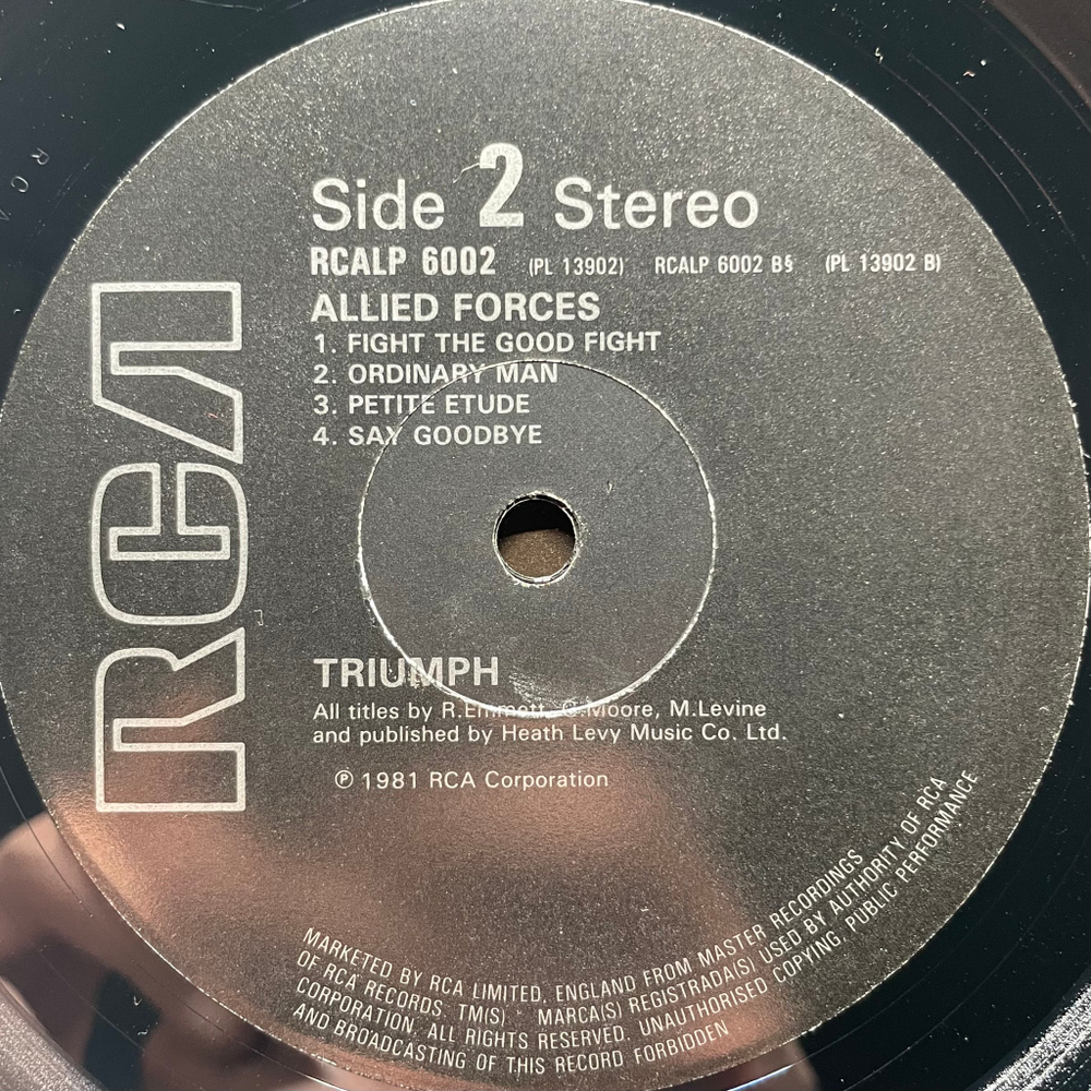 Triumph ‎– Allied Forces (Англия 1981г.)
