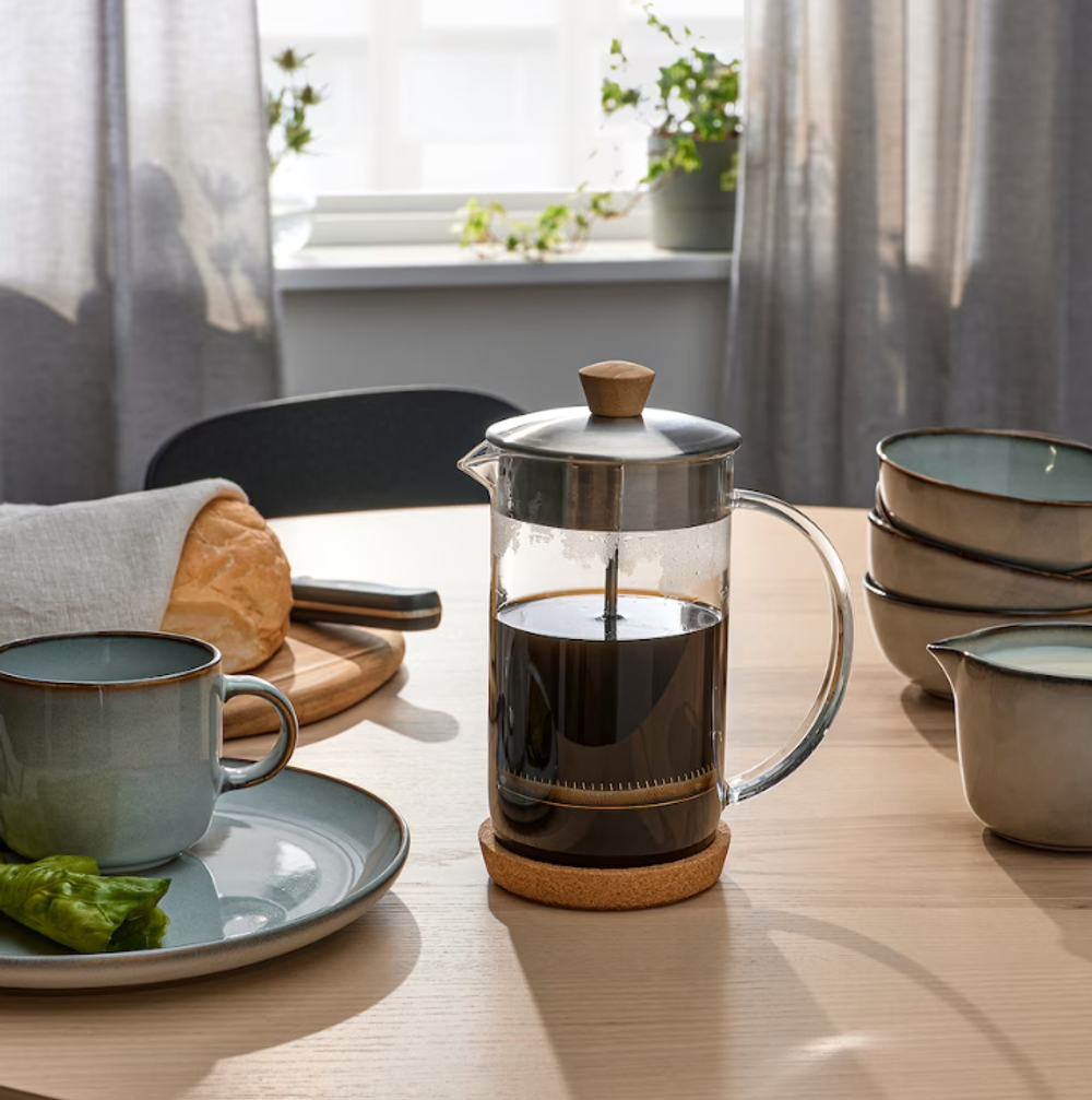 ИКЕА 365+ IKEA 365+ Кофеварка/чайник 1 л, прозрачное стекло/нерж. сталь