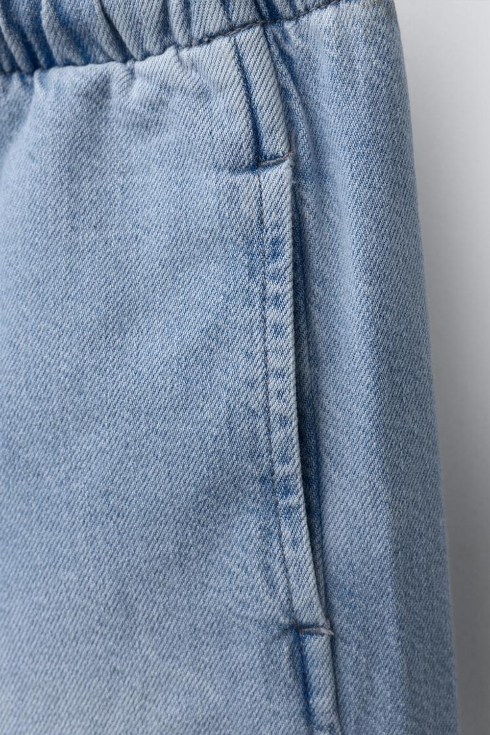 ZARA ДЖИНСЫ WIDE LEG СО ШНУРКАМИ, ГОЛУБОЙ