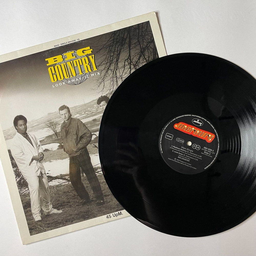 Винтажная виниловая пластинка LP Big Country Look Away Maxi Single 45 RPM (Germany 1986)