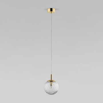 Подвесной светильник со стеклянным плафоном 1*G9 759 золото Cadix Gold TK Lighting