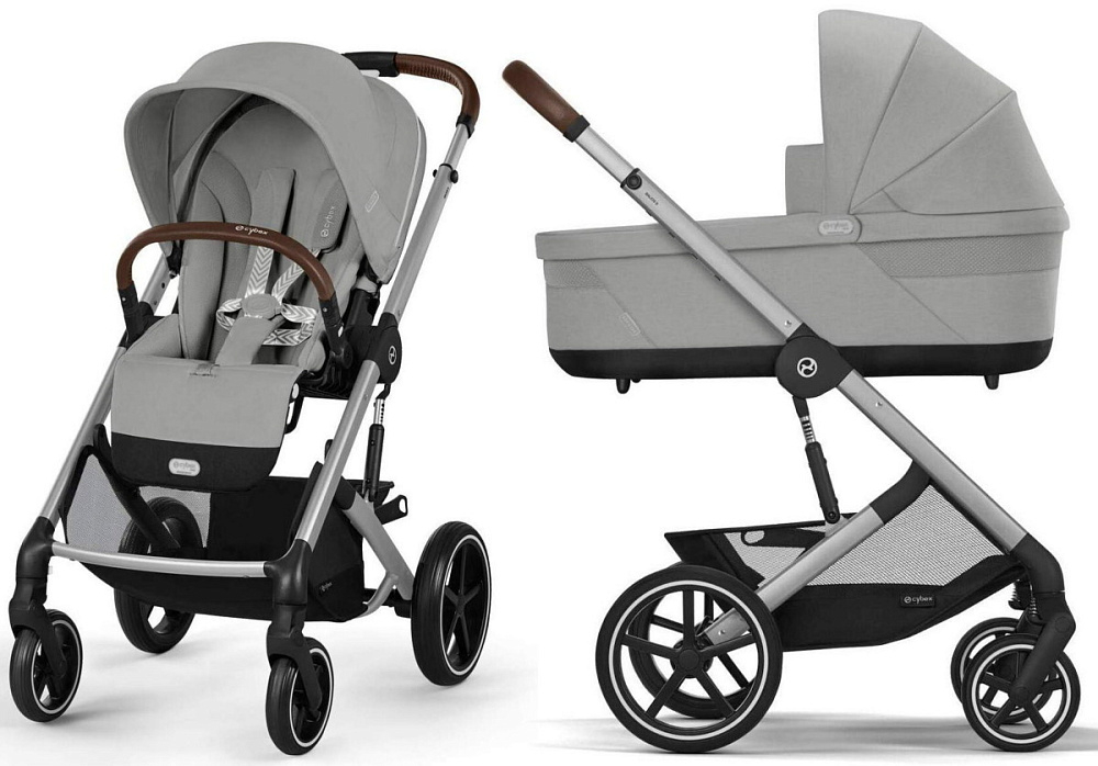 Коляска Cybex Balios S Lux SLV complete Cloud G Stone Grey Plus Base G 4 в 1 Stone Grey с дождевиками