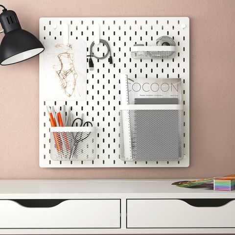 Перфорированная доска IKEA SKADIS (СКОДИС), Белый, 56х56 см