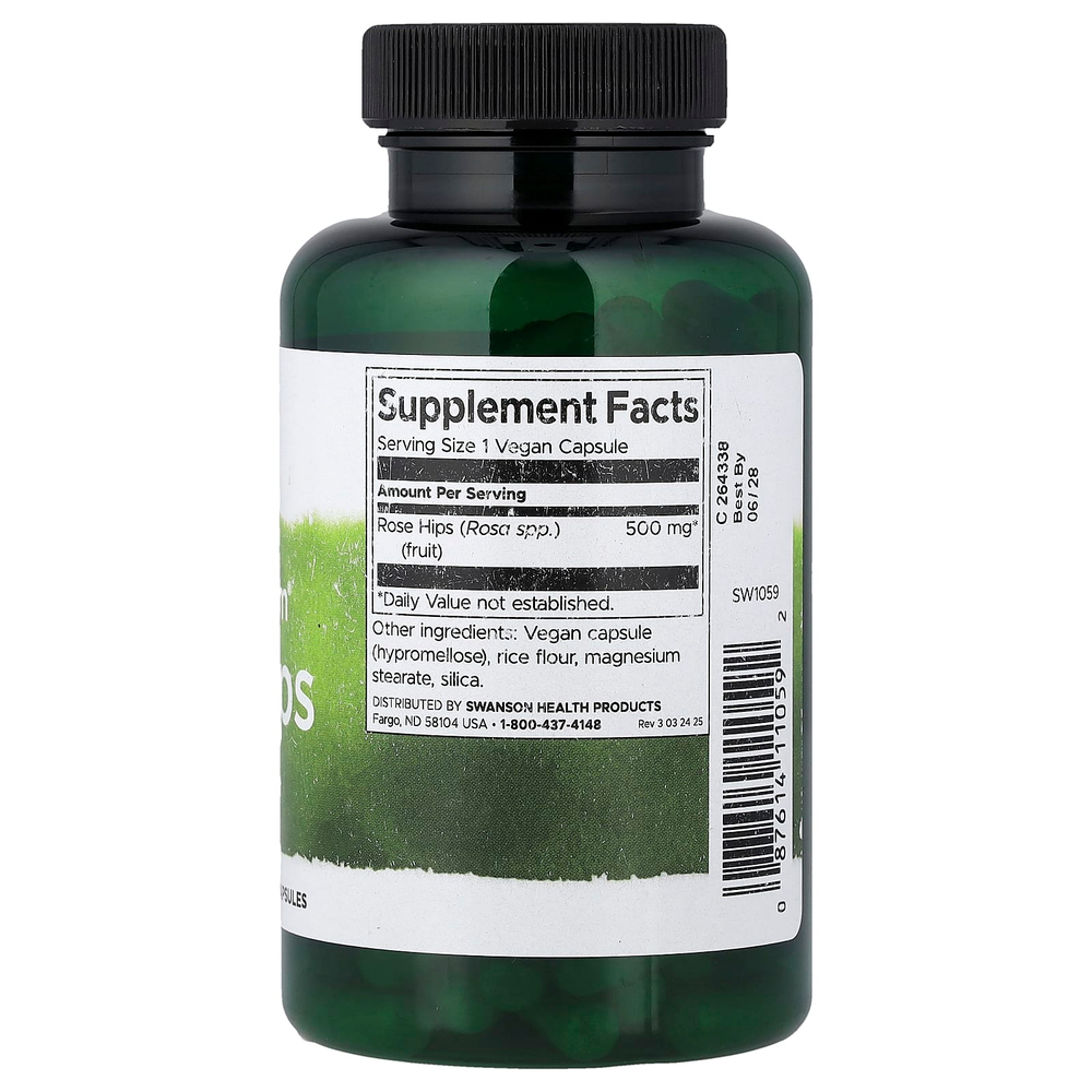 Swanson Vitamins, Full Spectrum®, шиповник, 500 мг, 120 веганских капсул
