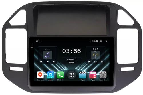 Магнитола для Mitsubishi Pajero 3, Montero 3 1999-2006 (рамка черная) - FarCar S280 монитор 9.5" IPS на Android 13, CarPlay