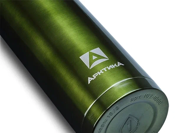 Термос Арктика 1000 мл вакуумный, нержавейка 102-1000-GN Болотный