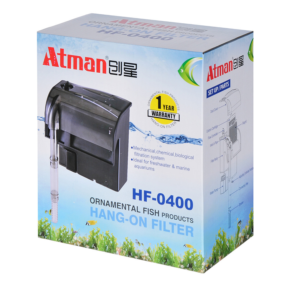 ATMAN HF-0400 Фильтр рюкзачный для аквариумов до 50 л, 350 л/ч