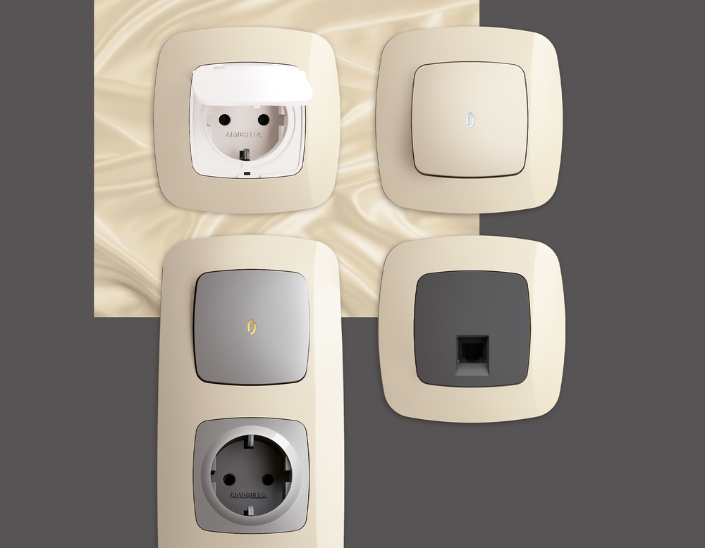 OF140303 Рамка OMEGA Ecta (Бежевый глянец) 3-ая
